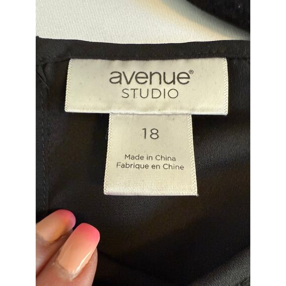 Avenue Studio Women's 18 Whimsigoth Lace Balloon Long Sleeve Tunic Sheer Blouse - Picture 5 of 9